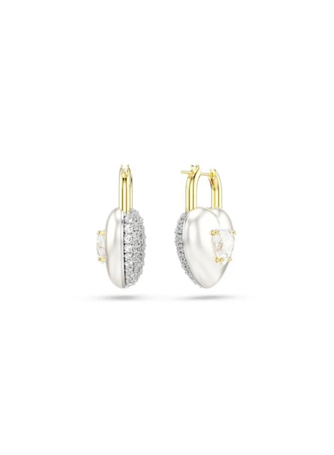 SWAROVSKI  Idyllia White Crystal Gold Tone Plated Pierced Earrings for Women | Best Price UAE